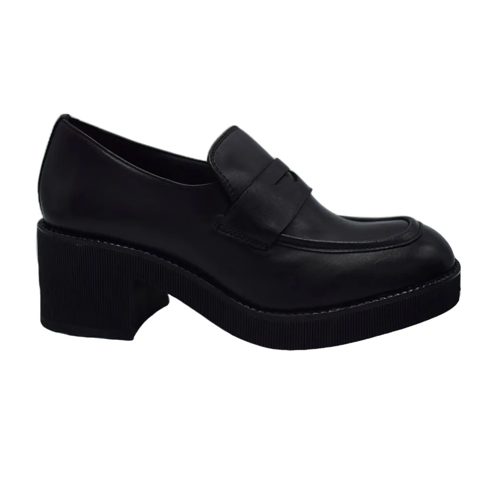 Γυναικεία Loafers Comfort δερμάτινα  Hosis  σε Μαύρο