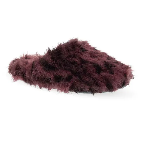 Γυναικείες λούτρινες animal print Comfort παντόφλες  χειμερινές της PAREX - Ρόζ