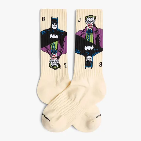 Ανδρικές καί γυναικείες κάλτσες Jimmy Lion Athletic Batman Vs Joker - Beige