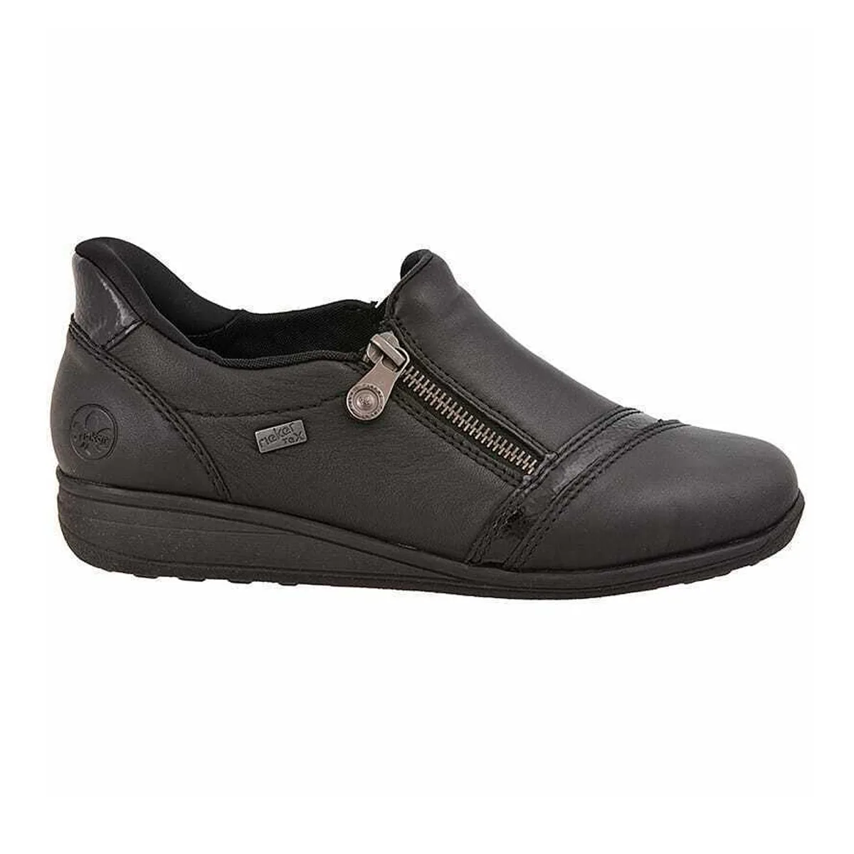 Ανατομικά Comfort Casual παπούτσια  της RIEKER - Μαύρο