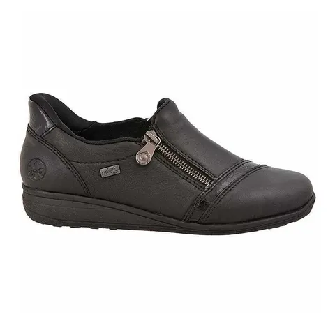 Ανατομικά Comfort Casual παπούτσια  της RIEKER - Μαύρο