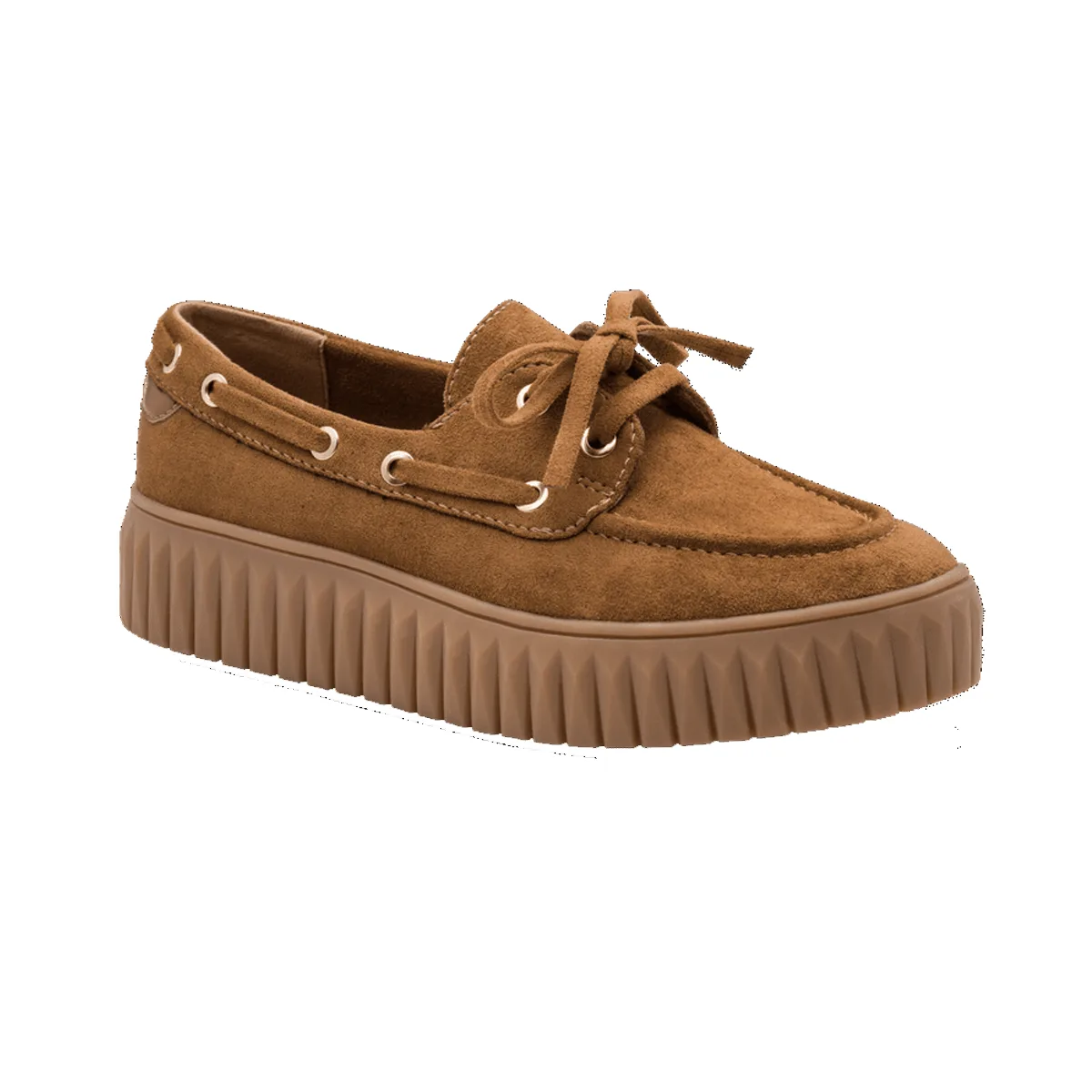Γυναικείο Comfort  ανατομικό boat shoes της MARCO TOZZI  - Camel