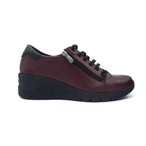 Γυναικείo Comfort Δερμάτινο sneaker της Fiore - Μπορντώ