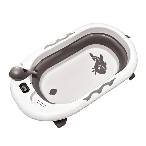 BEBE STARS ΜΠΑΝΙΕΡΑ ΠΤΥΣΣΟΜΕΝΗ ΜΕ ΘΕΡΜΟΜΕΤΡΟ WHALE DARK GREY