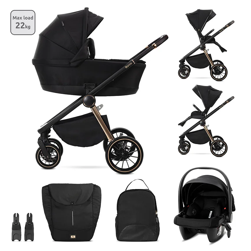 LORELLI Πολυκαρότσι BIANCA 3in1 Black