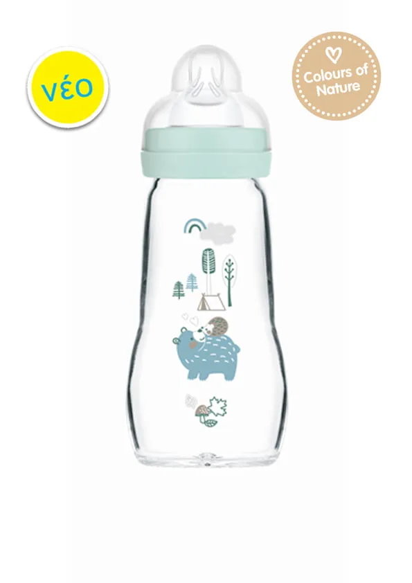 Μπιμπερό Γυάλινο Feel Good 260ml – Συλλογή Forest Σιελ