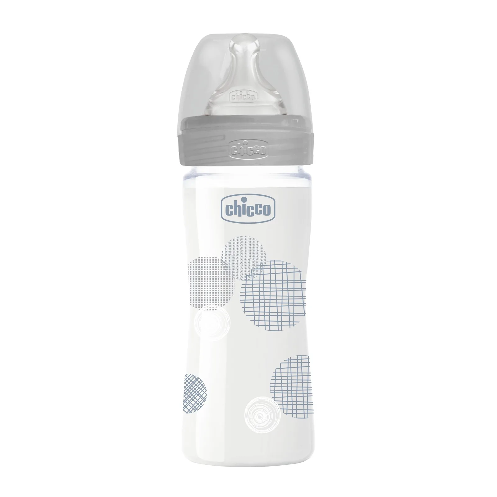 Μπιμπερό Γυάλινο Well Being Unisex 240ml με Θηλή Σιλικόνης