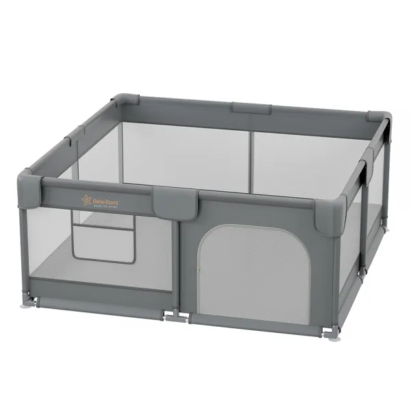Πάρκο για μωρά τετράγωνο 150×150 Playzen Grey 880-100 Bebe Stars