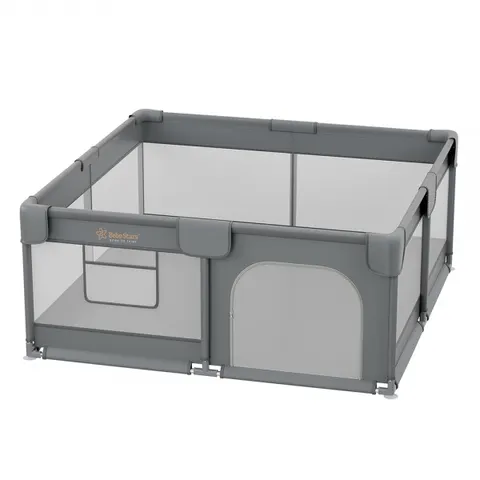 Πάρκο για μωρά τετράγωνο 150×150 Playzen Grey 880-100 Bebe Stars