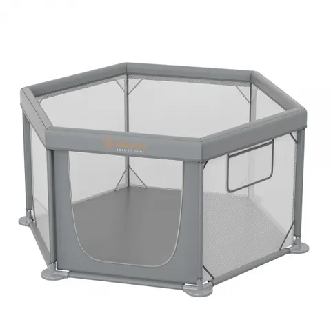 Παρκοκρέβατο Πολύγωνο Nestilo Grey 889-100
