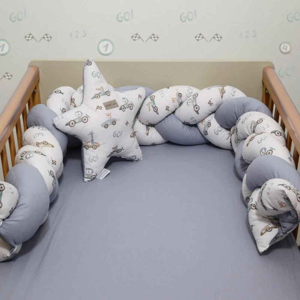 Πλεξούδα Τριπλή Βαμβακερή Design 421 20x200cm με Ειδική Εσωτερική Επένδυση Oliver Baby