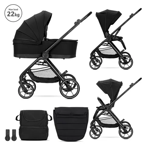 Πολυκαρότσι 2 σε 1 Venice Lorelli Black
