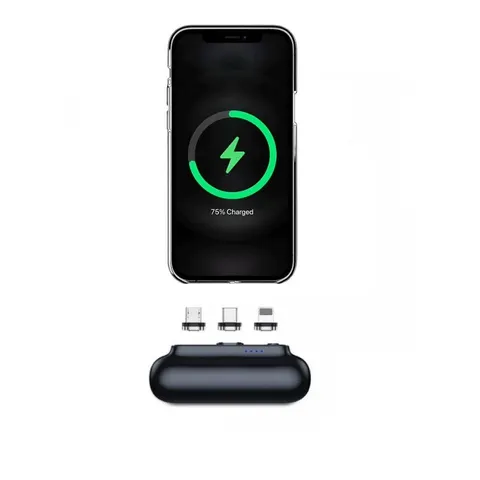 Mίνι Ασύρματος Μαγνητικός Φορτιστής 5000mAh για Τύπος C, USB Micro και iPhone