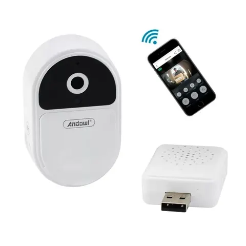 Επαναφορτιζόμενο Κουδούνι USB 2.4GHz με Κάμερα 4K και Αμφίδρομη Επικοινωνία