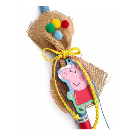 Χειροποίητη Παιδική Πασχαλινή Λαμπάδα Peppa Pig 38cm