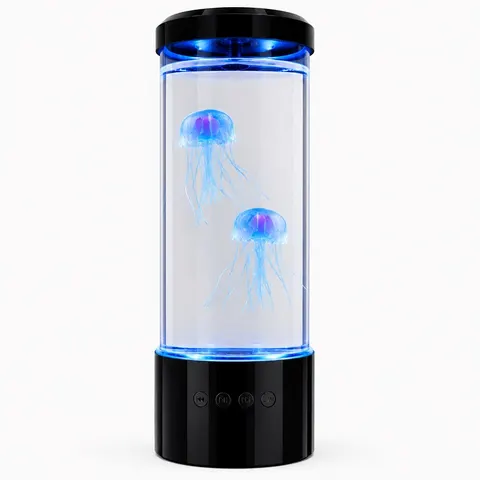 Ενυδρείο LED με Κινούμενες Μέδουσες και Bluetooth Ηχείο με RGB Φωτισμό