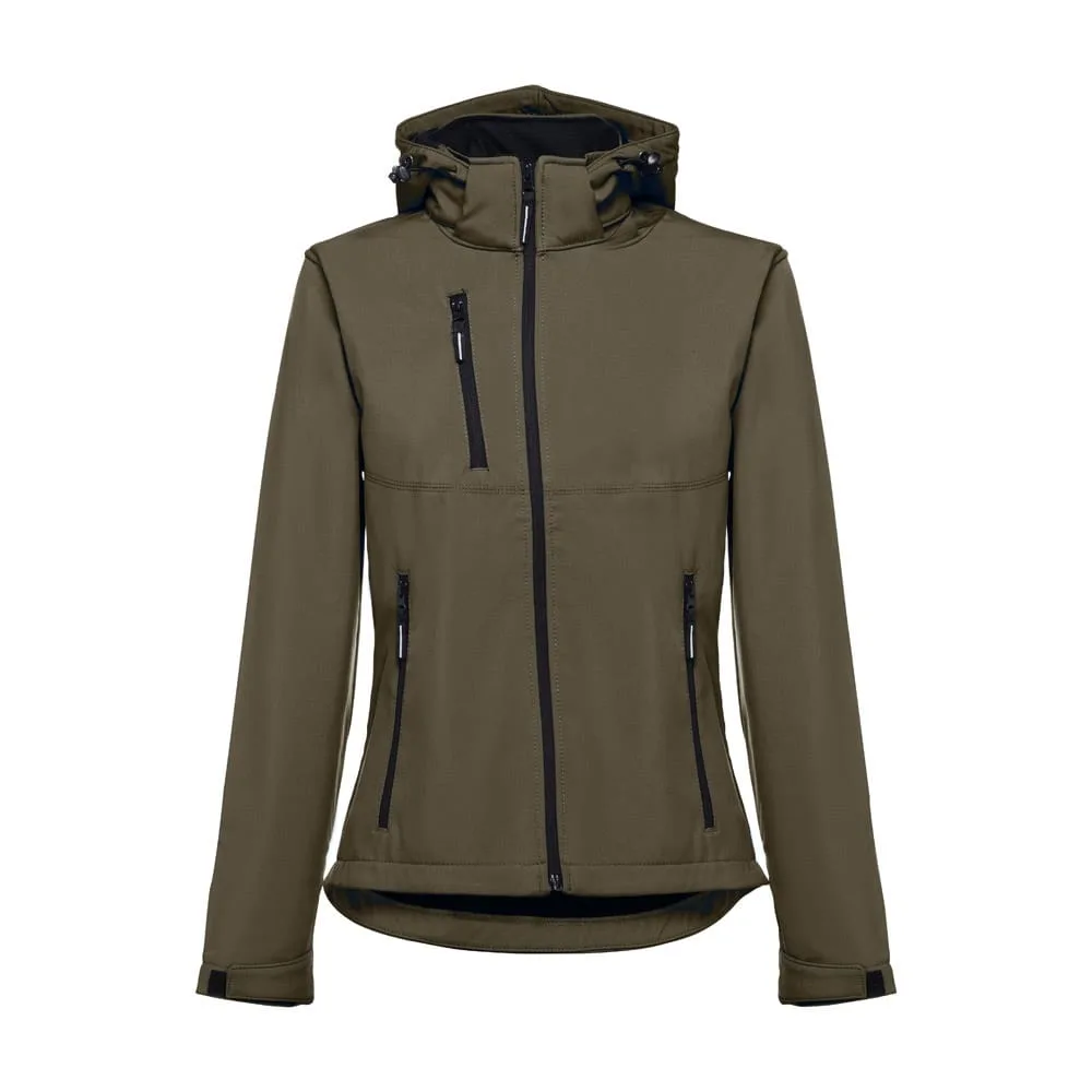 THC ZAGREB WOMEN. Γυναικείο σακάκι softshell με ζώνη - m, χακί - pa_μέγεθος: m, pa_χρώματα: χακί