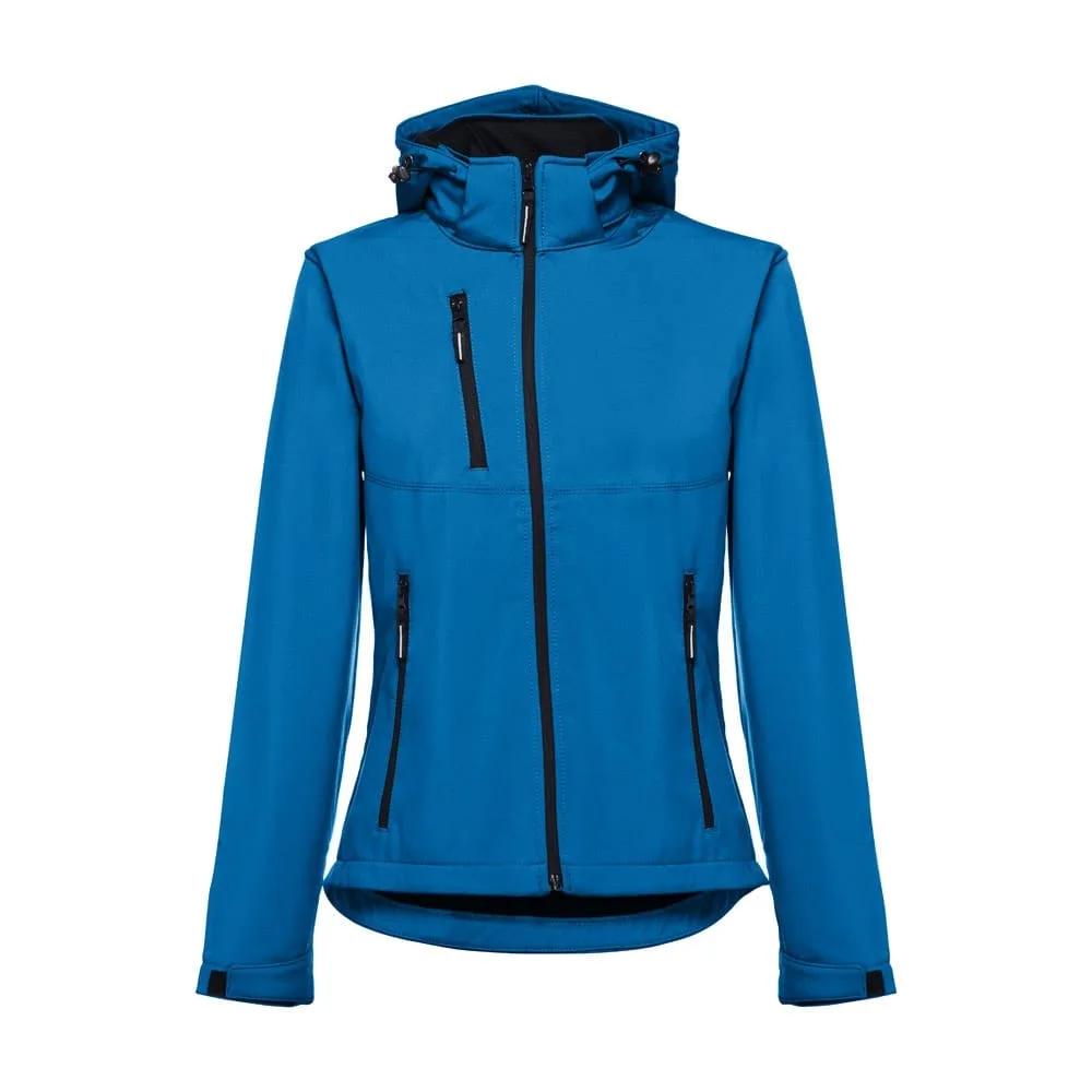THC ZAGREB WOMEN. Γυναικείο σακάκι softshell με ζώνη - l, πετρόλ - pa_μέγεθος: l, pa_χρώματα: πετρόλ