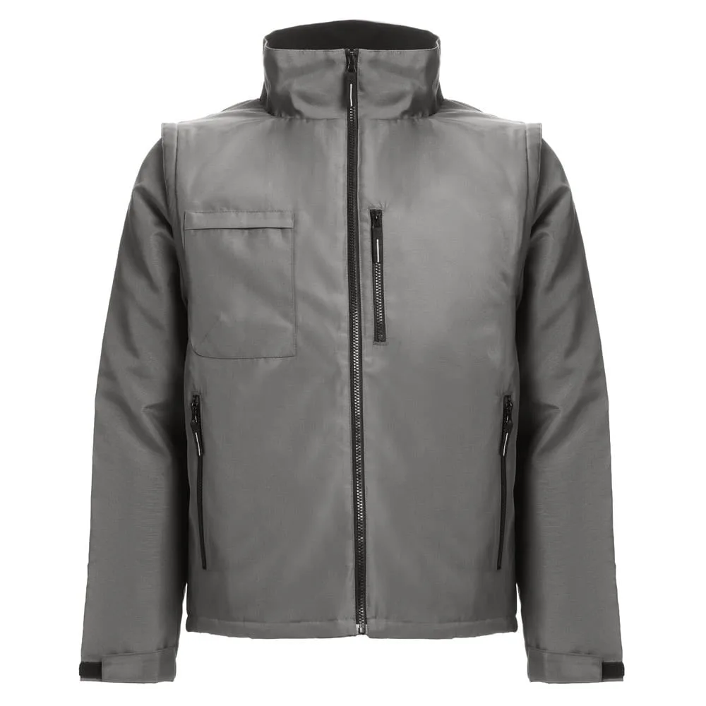 THC ASTANA. Μπουφάν από πολυεστέρα με επένδυση (unisex) - 3xl, γκρί - pa_μέγεθος: 3xl, pa_χρώματα: γκρί