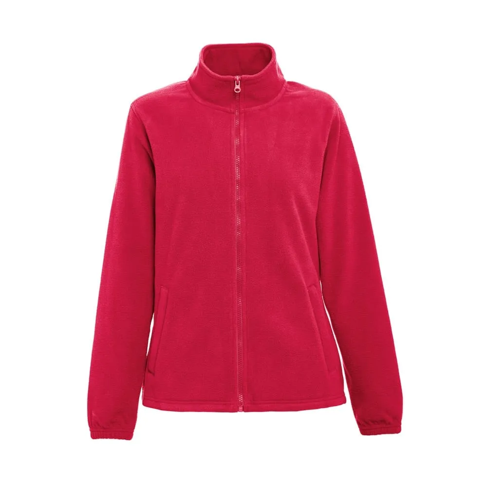 THC GAMA WOMEN. Γυναικείο μπουφάν fleece υψηλής πυκνότητας από πολυεστέρα - xxl, κόκκινο - pa_μέγεθος: xxl, pa_χρώματα: κόκκινο