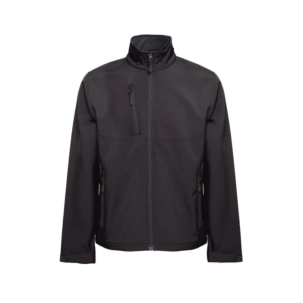 THC EANES. Softshell μπουφάν (unisex) από πολυεστέρα και ελαστάνη - s, μαύρο - pa_μέγεθος: s, pa_χρώματα: μαύρο