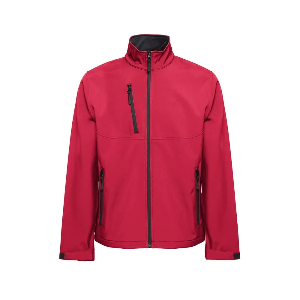 THC EANES. Softshell μπουφάν (unisex) από πολυεστέρα και ελαστάνη - xxl, κόκκινο - pa_μέγεθος: xxl, pa_χρώματα: κόκκινο