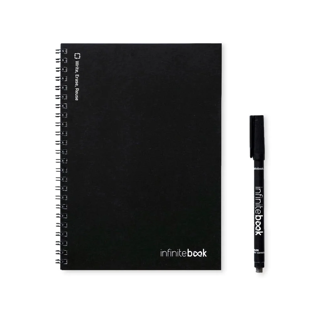INFINITEBOOK PLAIN A5. Infinitebook με εύκαμπτο εξώφυλλο και 15 απλές σελίδες λευκού πίνακα