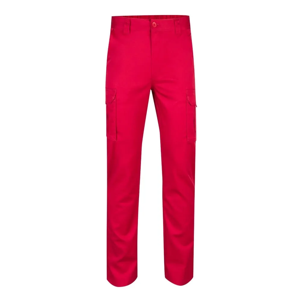 VL LUGH. Παντελόνι stretch με πολλές τσέπες (240g/m²) από βαμβάκι (46%), EME (38%) και πολυεστέρα (16%) - 40, κόκκινο - pa_μέγεθος: 40, pa_χρώματα: κόκκινο