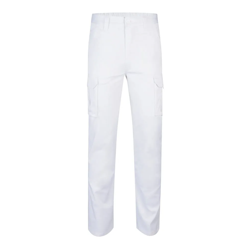 VL LUGH. Παντελόνι stretch με πολλές τσέπες (240g/m²) από βαμβάκι (46%), EME (38%) και πολυεστέρα (16%) - 36, λευκό - pa_μέγεθος: 36, pa_χρώματα: λευκό