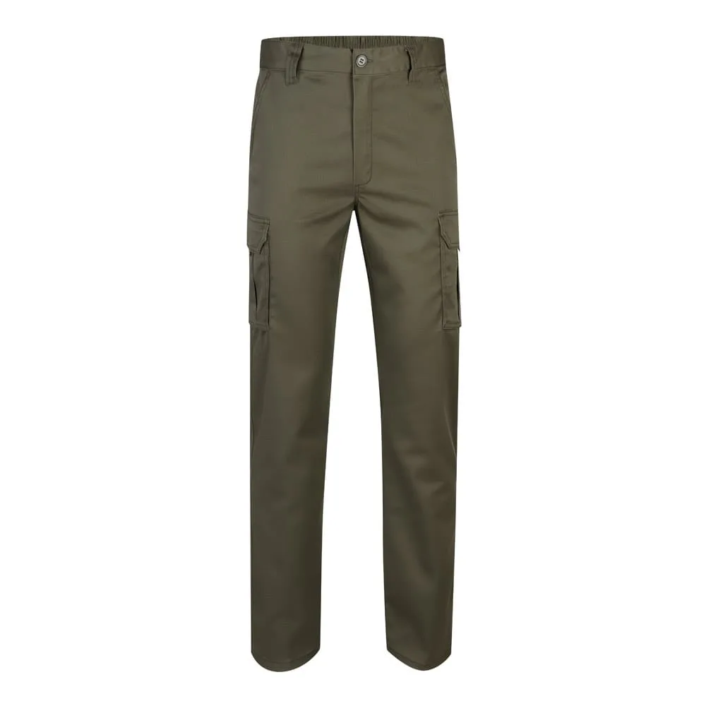 VL LUGH. Παντελόνι stretch με πολλές τσέπες (240g/m²) από βαμβάκι (46%), EME (38%) και πολυεστέρα (16%) - 56, χακί - pa_μέγεθος: 56, pa_χρώματα: χακί