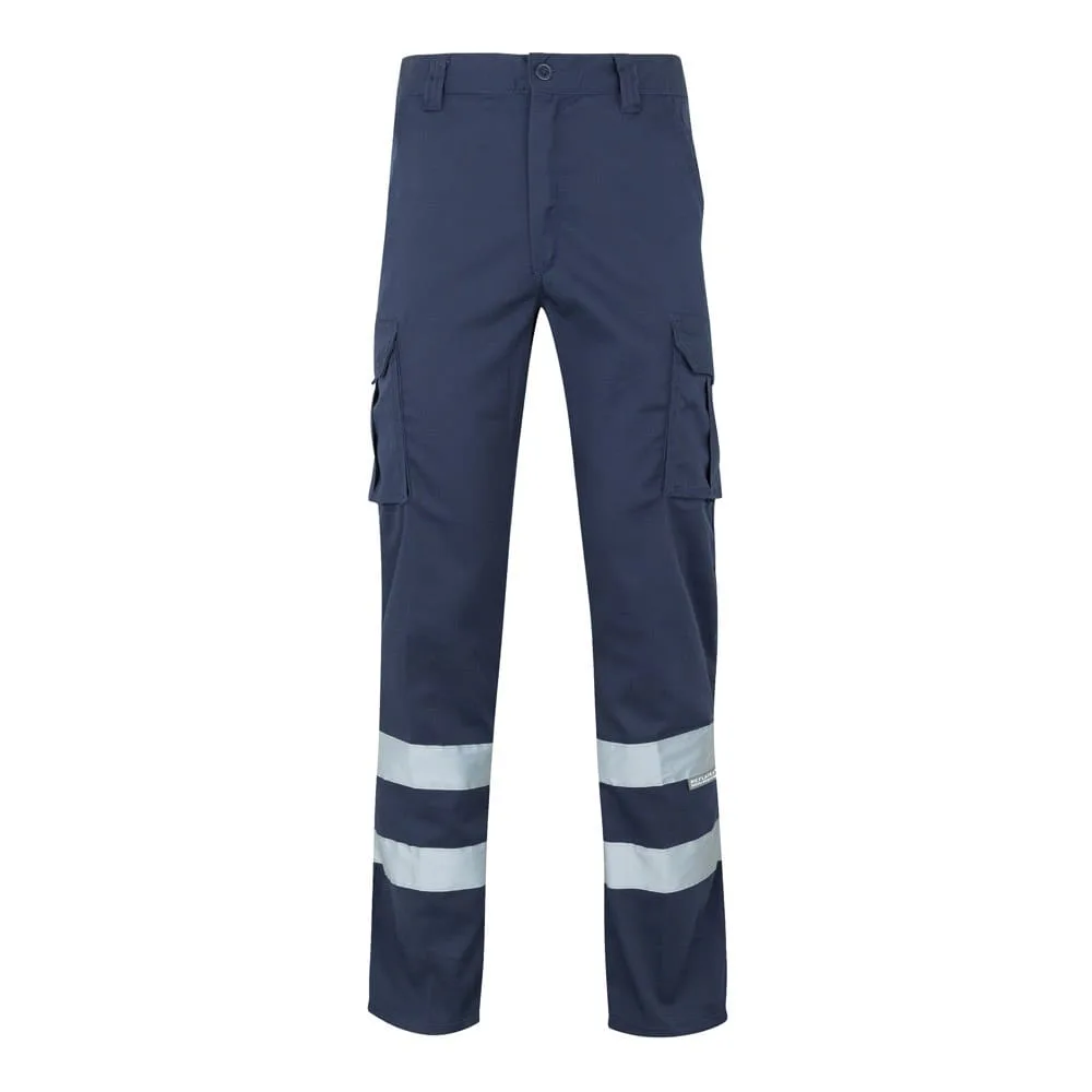 VL DIONYSUS. Ελαστικό παντελόνι με πολλές τσέπες (240g/m²), από βαμβάκι (46%), EME (38%) και πολυεστέρα (16%) - 54, ναυτικό-μπλε - pa_μέγεθος: 54, pa_χρώματα: ναυτικό-μπλε