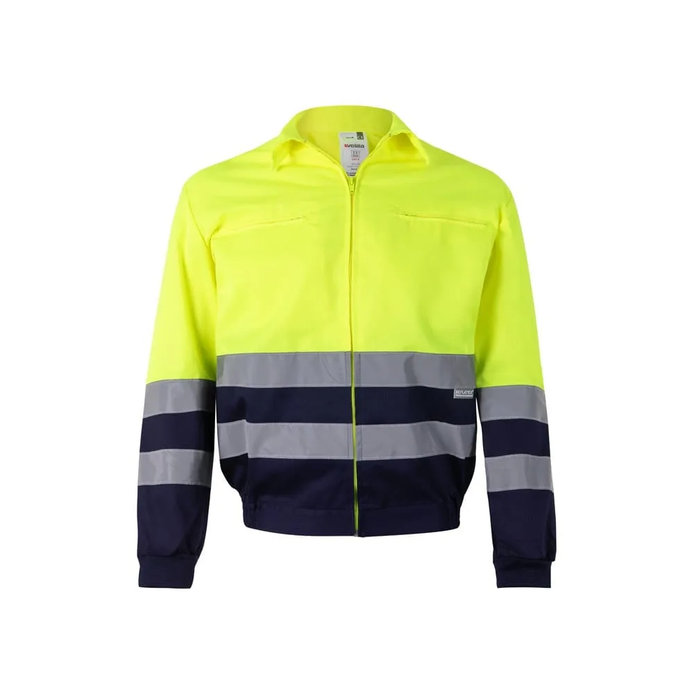 VL NEPTUNE. Δίχρωμη ζακέτα twill (210g/m²) από πολυεστέρα (80%) και βαμβάκι (20%) - m, μπλε - pa_μέγεθος: m, pa_χρώματα: μπλε
