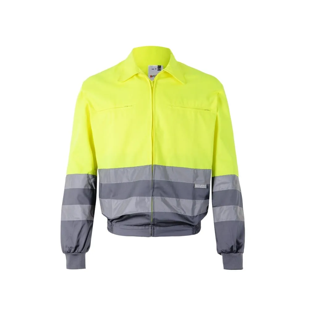 VL NEPTUNE. Δίχρωμη ζακέτα twill (210g/m²) από πολυεστέρα (80%) και βαμβάκι (20%) - s, γκρί - pa_μέγεθος: s, pa_χρώματα: γκρί