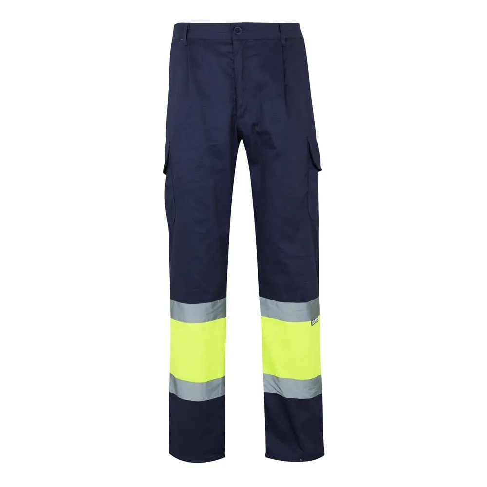 VL ATHENA. Δίχρωμο παντελόνι twill (210g/m²), με επένδυση, πολλές τσέπες, από βαμβάκι (20%) και πολυεστέρα (80%) - m, μπλε - pa_μέγεθος: m, pa_χρώματα: μπλε