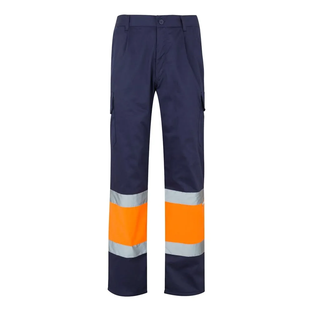 VL ATHENA. Δίχρωμο παντελόνι twill (210g/m²), με επένδυση, πολλές τσέπες, από βαμβάκι (20%) και πολυεστέρα (80%) - m, μπλε - pa_μέγεθος: m, pa_χρώματα: μπλε