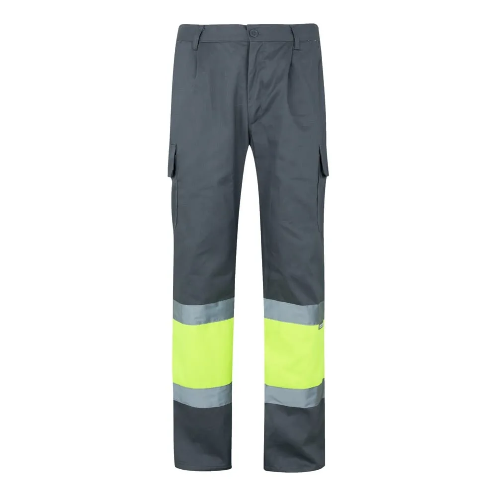 VL POSEIDON. Δίχρωμο παντελόνι twill με πολλές τσέπες (210g/m²), από βαμβάκι (20%) και πολυεστέρα (80%) - s, γκρί - pa_μέγεθος: s, pa_χρώματα: γκρί