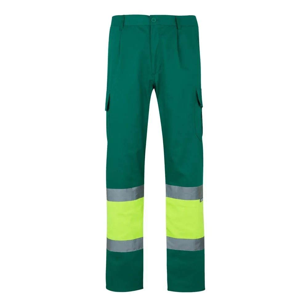 VL POSEIDON. Δίχρωμο παντελόνι twill με πολλές τσέπες (210g/m²), από βαμβάκι (20%) και πολυεστέρα (80%) - 3xl, πράσινο - pa_μέγεθος: 3xl, pa_χρώματα: πράσινο