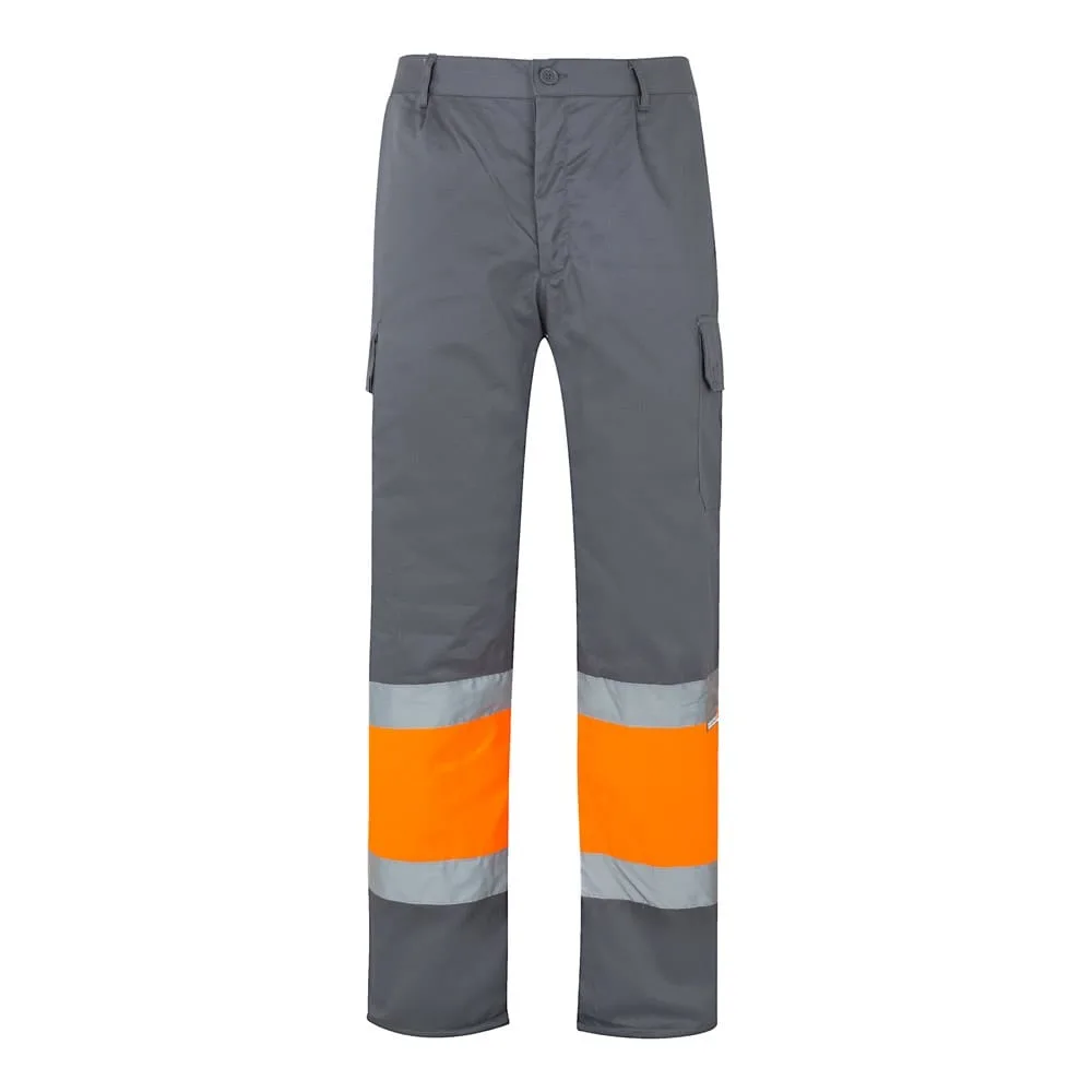 VL POSEIDON. Δίχρωμο παντελόνι twill με πολλές τσέπες (210g/m²), από βαμβάκι (20%) και πολυεστέρα (80%) - s, γκρί - pa_μέγεθος: s, pa_χρώματα: γκρί
