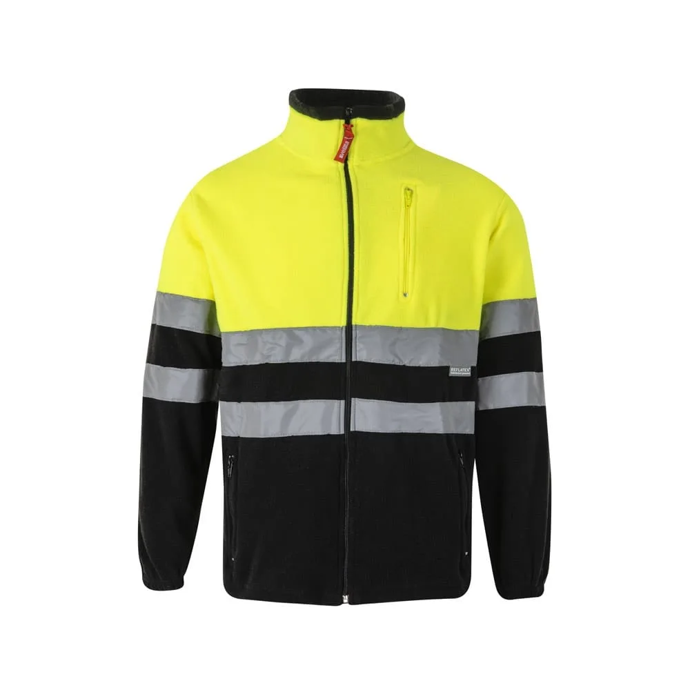VL EROS. Δίχρωμο fleece μπουφάν (280g/m²), από πολυεστέρα (100%) - l, μαύρο - pa_μέγεθος: l, pa_χρώματα: μαύρο