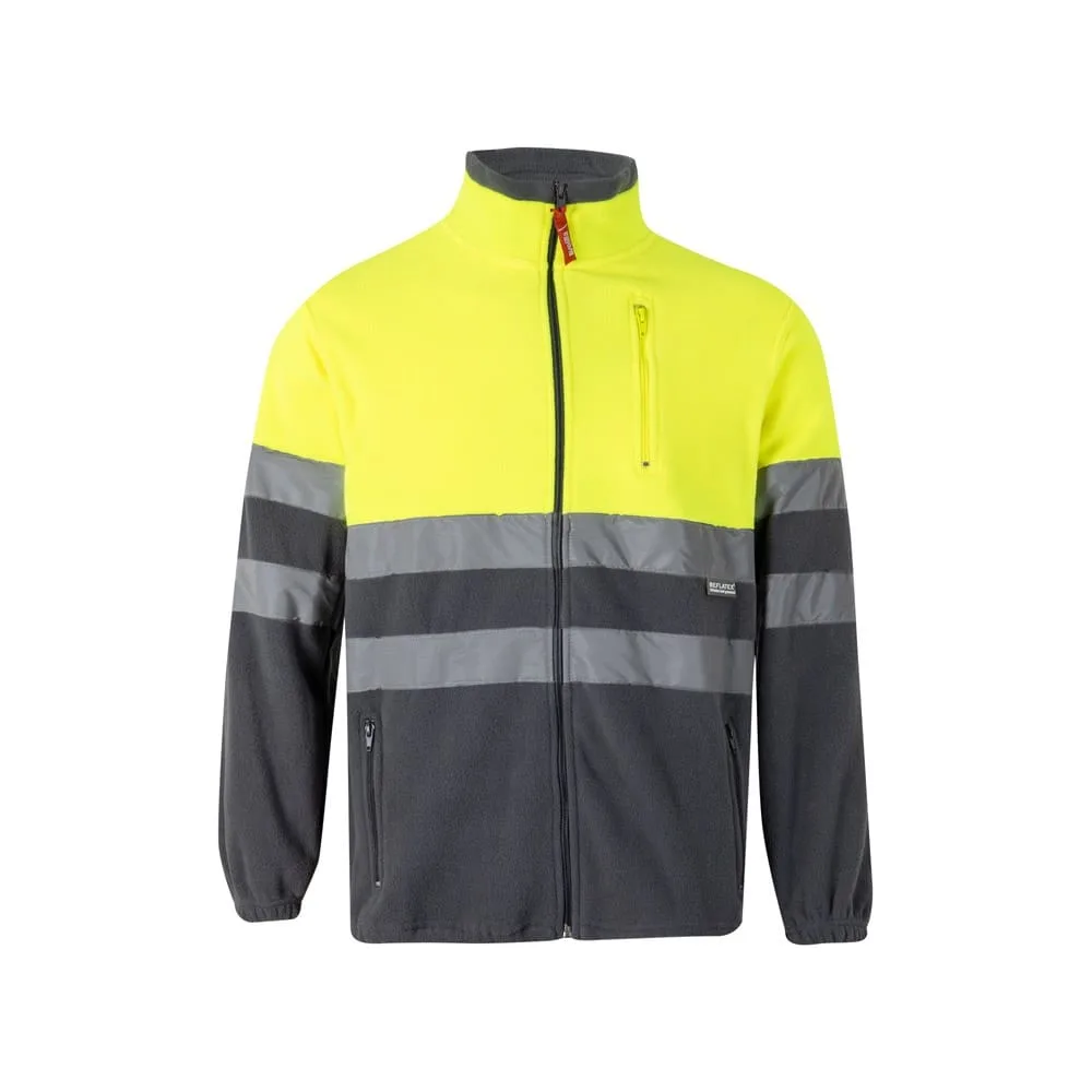 VL EROS. Δίχρωμο fleece μπουφάν (280g/m²), από πολυεστέρα (100%) - xl, γκρί - pa_μέγεθος: xl, pa_χρώματα: γκρί