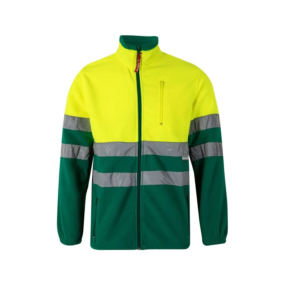 VL EROS. Δίχρωμο fleece μπουφάν (280g/m²), από πολυεστέρα (100%) - m, πράσινο - pa_μέγεθος: m, pa_χρώματα: πράσινο