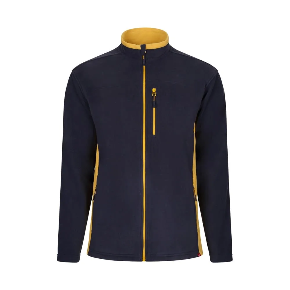 VL GERAS. Δίχρωμο fleece μπουφάν (220g/m²) από πολυεστέρα (100%) - 2xl, μπλε - pa_μέγεθος: 2xl, pa_χρώματα: μπλε
