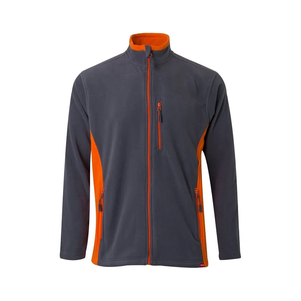 VL GERAS. Δίχρωμο fleece μπουφάν (220g/m²) από πολυεστέρα (100%) - l, γκρί - pa_μέγεθος: l, pa_χρώματα: γκρί