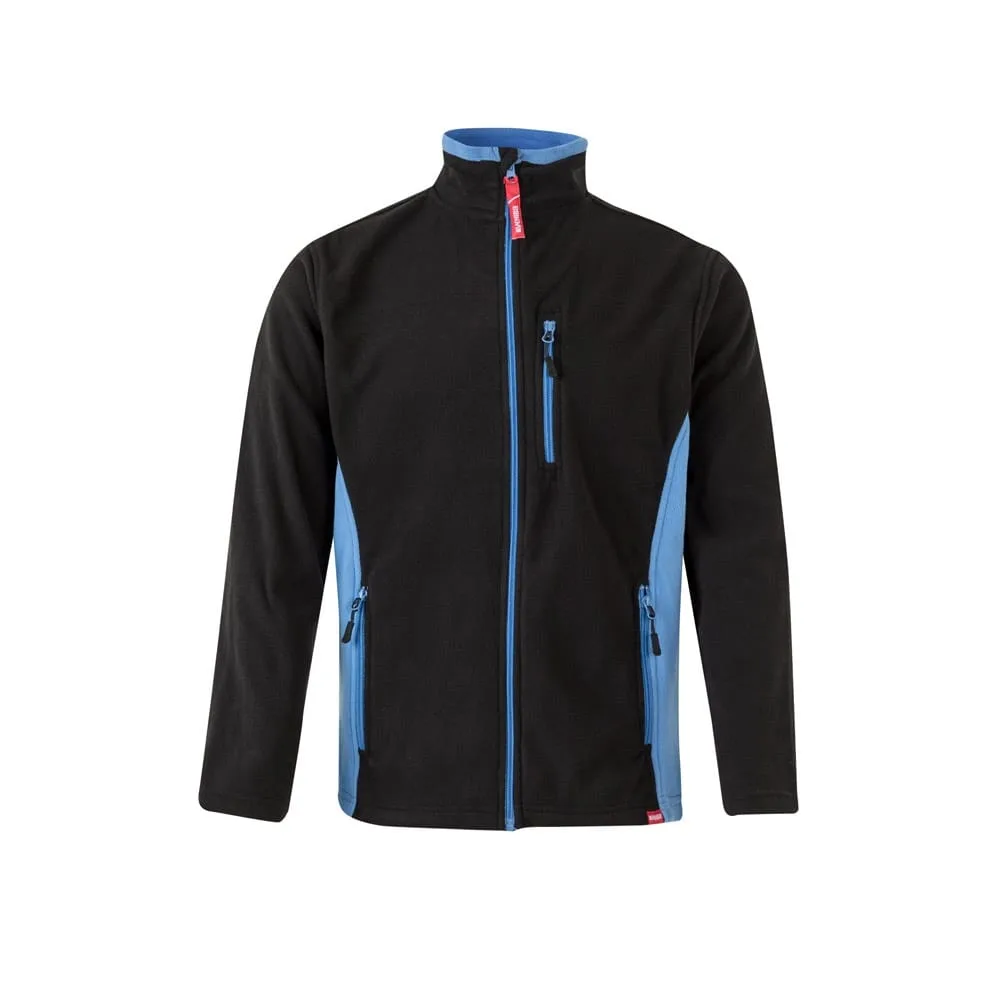 VL GERAS. Δίχρωμο fleece μπουφάν (220g/m²) από πολυεστέρα (100%) - xl, μαύρο - pa_μέγεθος: xl, pa_χρώματα: μαύρο