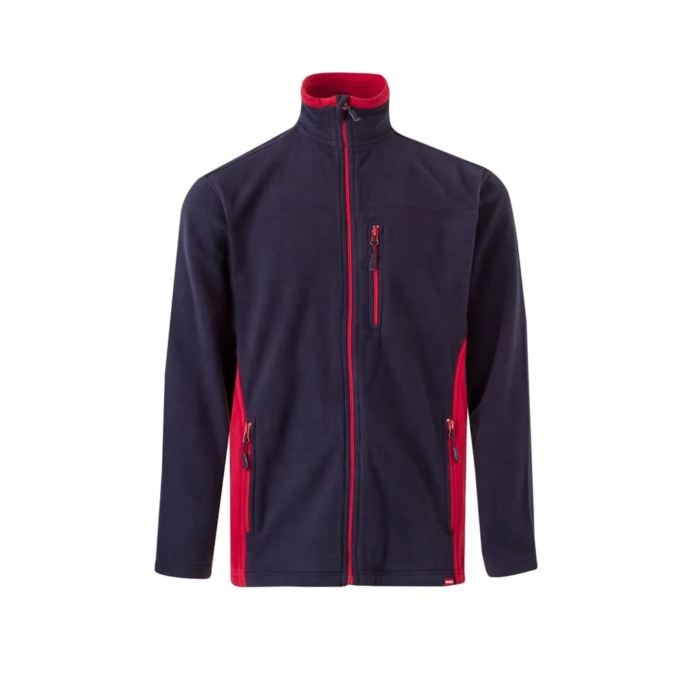 VL GERAS. Δίχρωμο fleece μπουφάν (220g/m²) από πολυεστέρα (100%) - l, μπλε - pa_μέγεθος: l, pa_χρώματα: μπλε