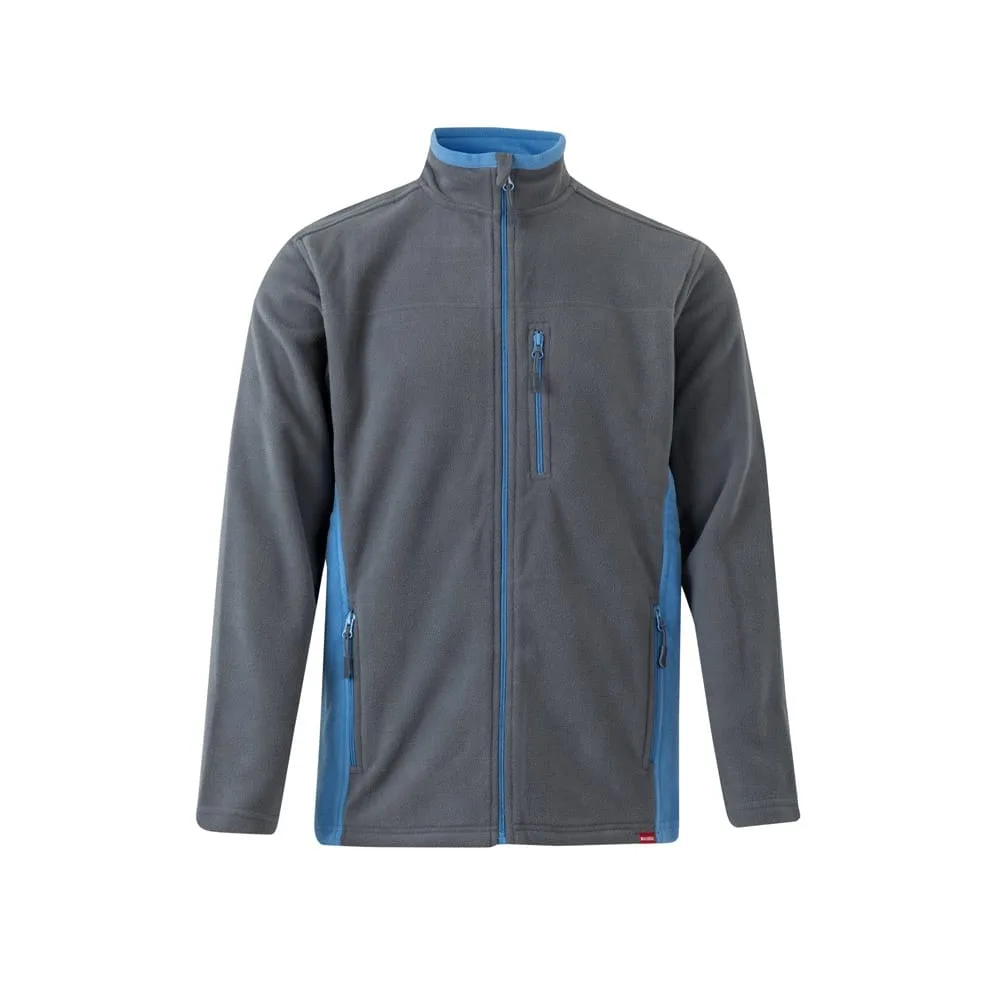 VL GERAS. Δίχρωμο fleece μπουφάν (220g/m²) από πολυεστέρα (100%) - s, γκρί - pa_μέγεθος: s, pa_χρώματα: γκρί