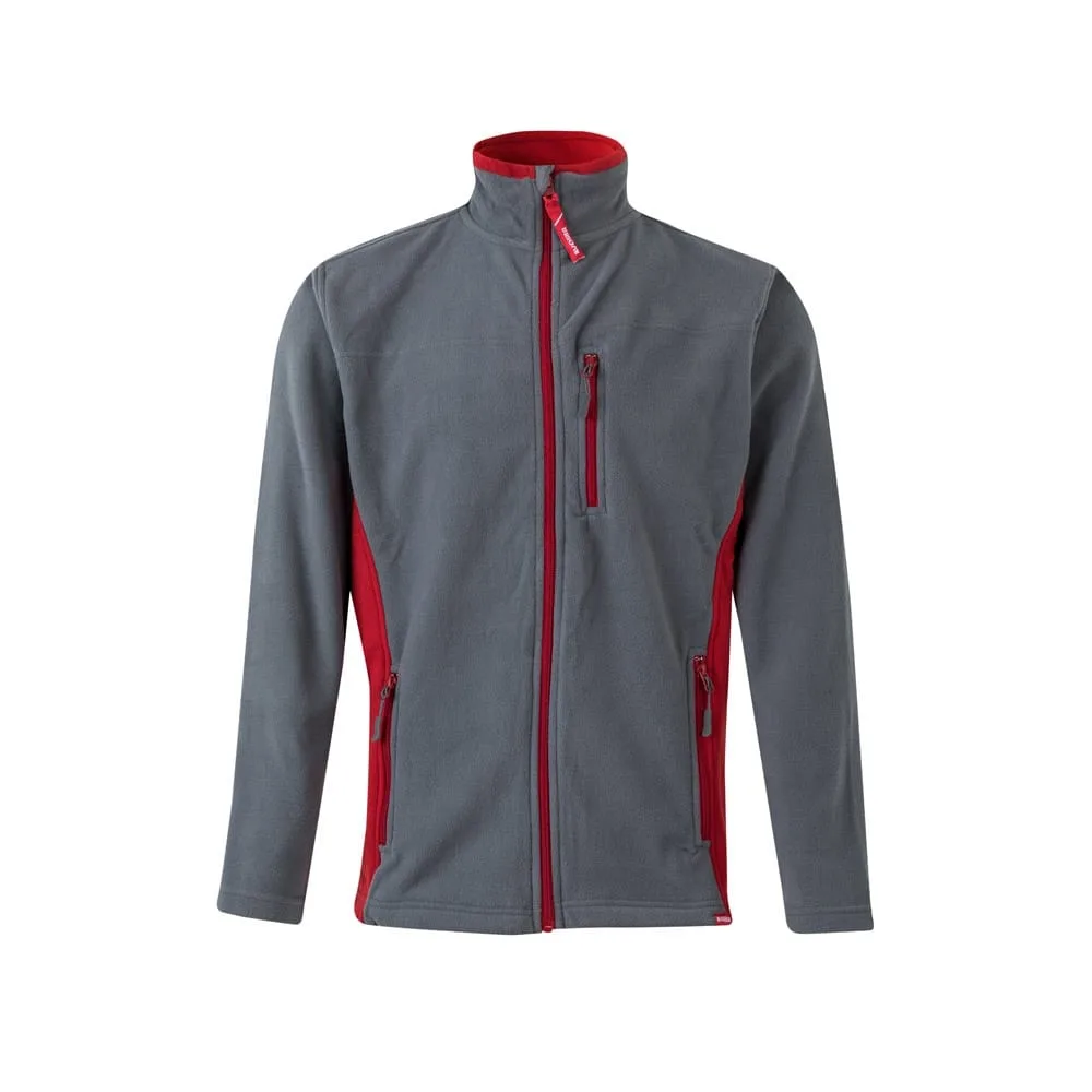 VL GERAS. Δίχρωμο fleece μπουφάν (220g/m²) από πολυεστέρα (100%) - s, γκρί - pa_μέγεθος: s, pa_χρώματα: γκρί