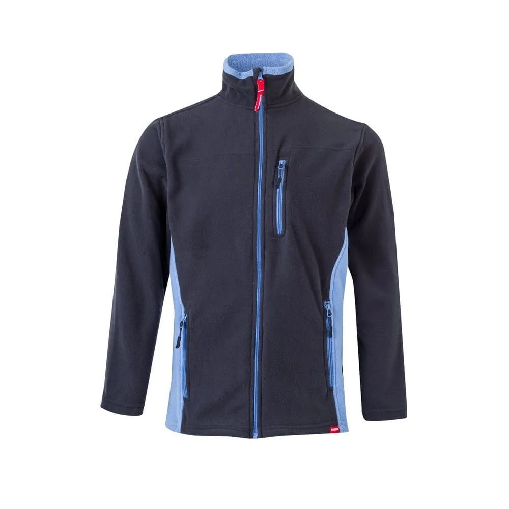 VL GERAS. Δίχρωμο fleece μπουφάν (220g/m²) από πολυεστέρα (100%) - 3xl, μπλε - pa_μέγεθος: 3xl, pa_χρώματα: μπλε