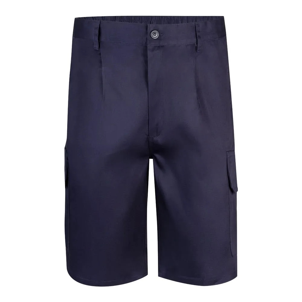VL CHIONE. Βερμούδα από twill με πολλαπλές τσέπες (200g/m²), από βαμβάκι (35%) και πολυεστέρα (65%) - 46, μπλε - pa_μέγεθος: 46, pa_χρώματα: μπλε