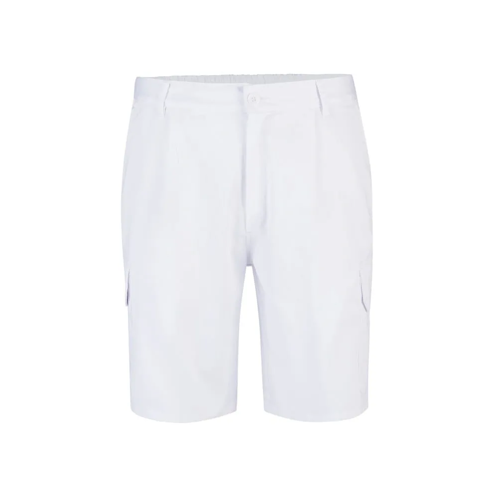 VL CHIONE. Βερμούδα από twill με πολλαπλές τσέπες (200g/m²), από βαμβάκι (35%) και πολυεστέρα (65%) - 50, λευκό - pa_μέγεθος: 50, pa_χρώματα: λευκό